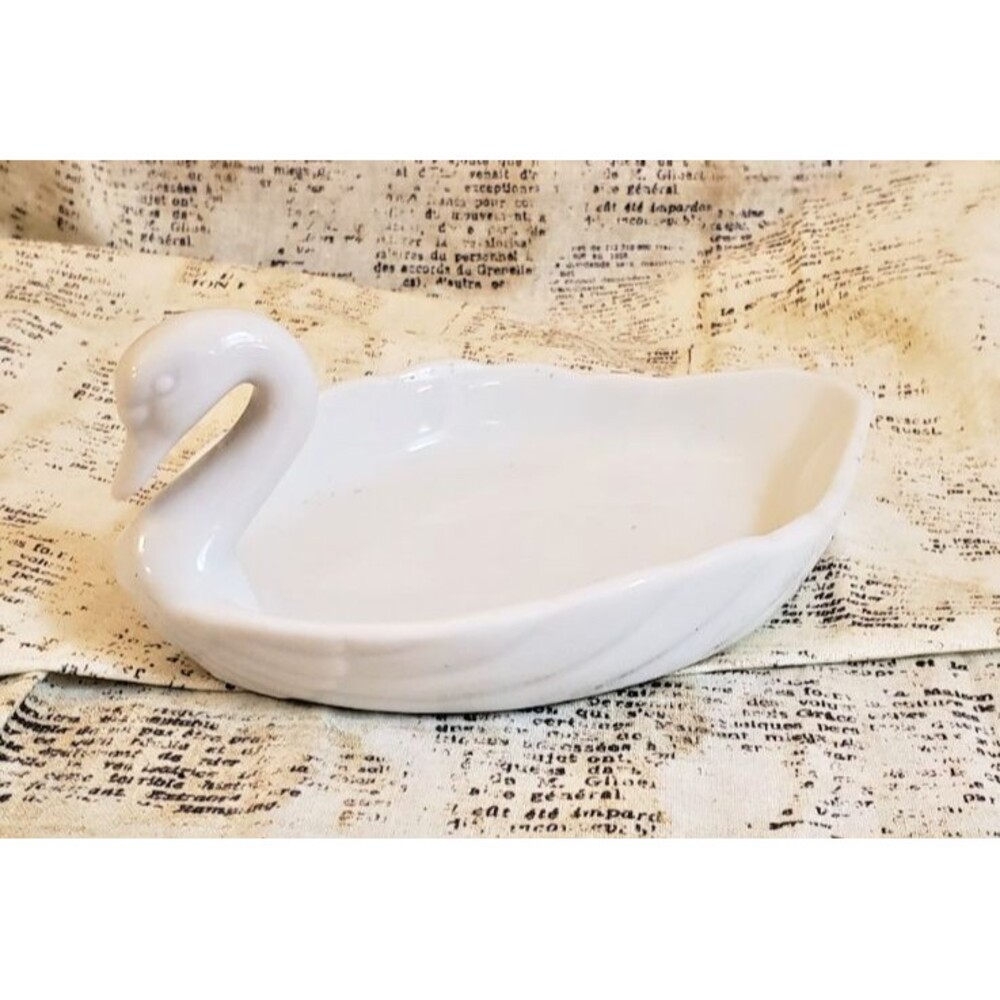 Whimsical, Elegant, Timeless -  Vintage Ben Rickert White Swan Soap Dish